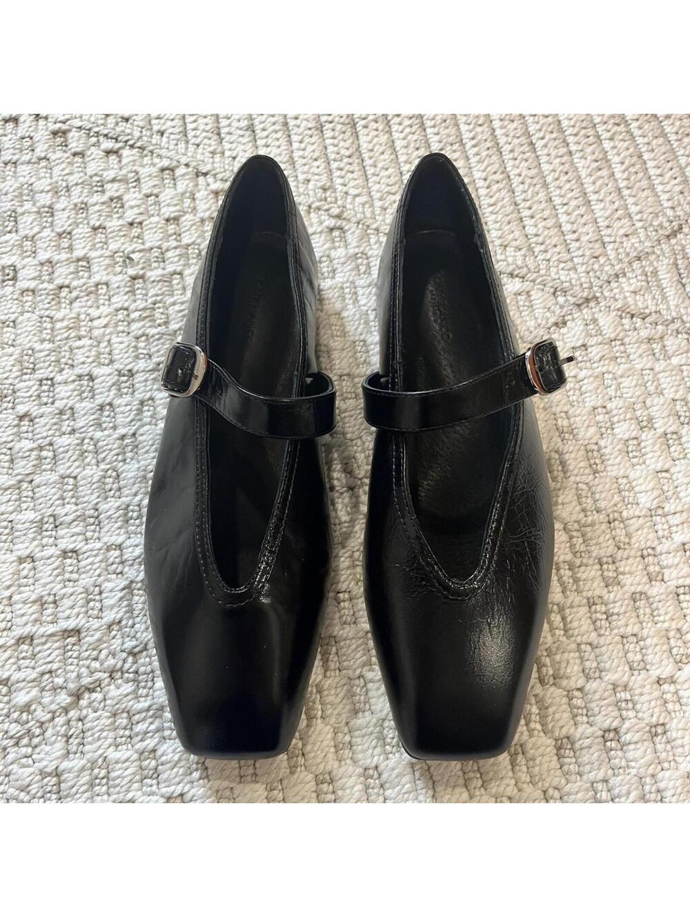 Tony Bianco Bobbi Ballet Flat in Black Crinkle